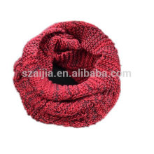 Ladies winter yarn dye color knit infinity scarf